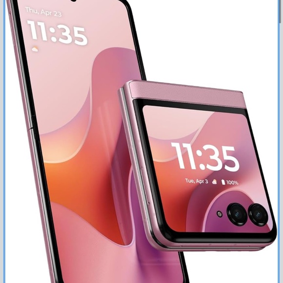 Motorola Stylish Pink Flip Phone - Picture 1 of 5